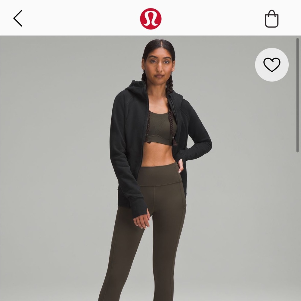 Lululemon Scuba Full Zip Black Hoodie